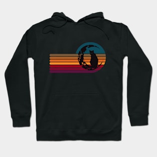 Vintage sunset cat Hoodie